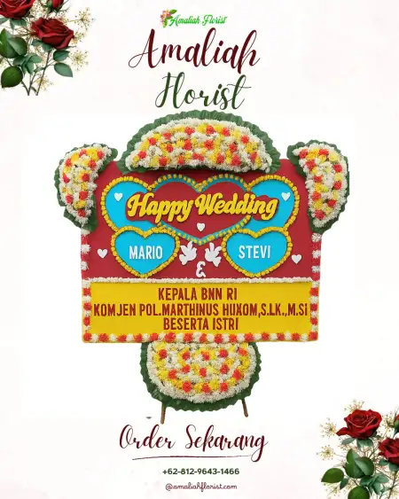 Papan Bunga Pernikahan Tanjung Mas